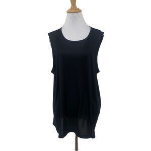 Z by Zella Muscle Tank Top Womens M Medium Black Round Neck Lightweight Active